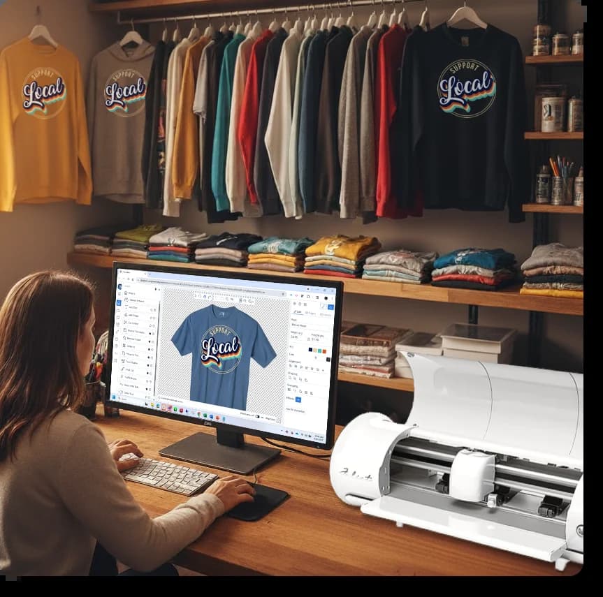 Designer using DecoHub interface